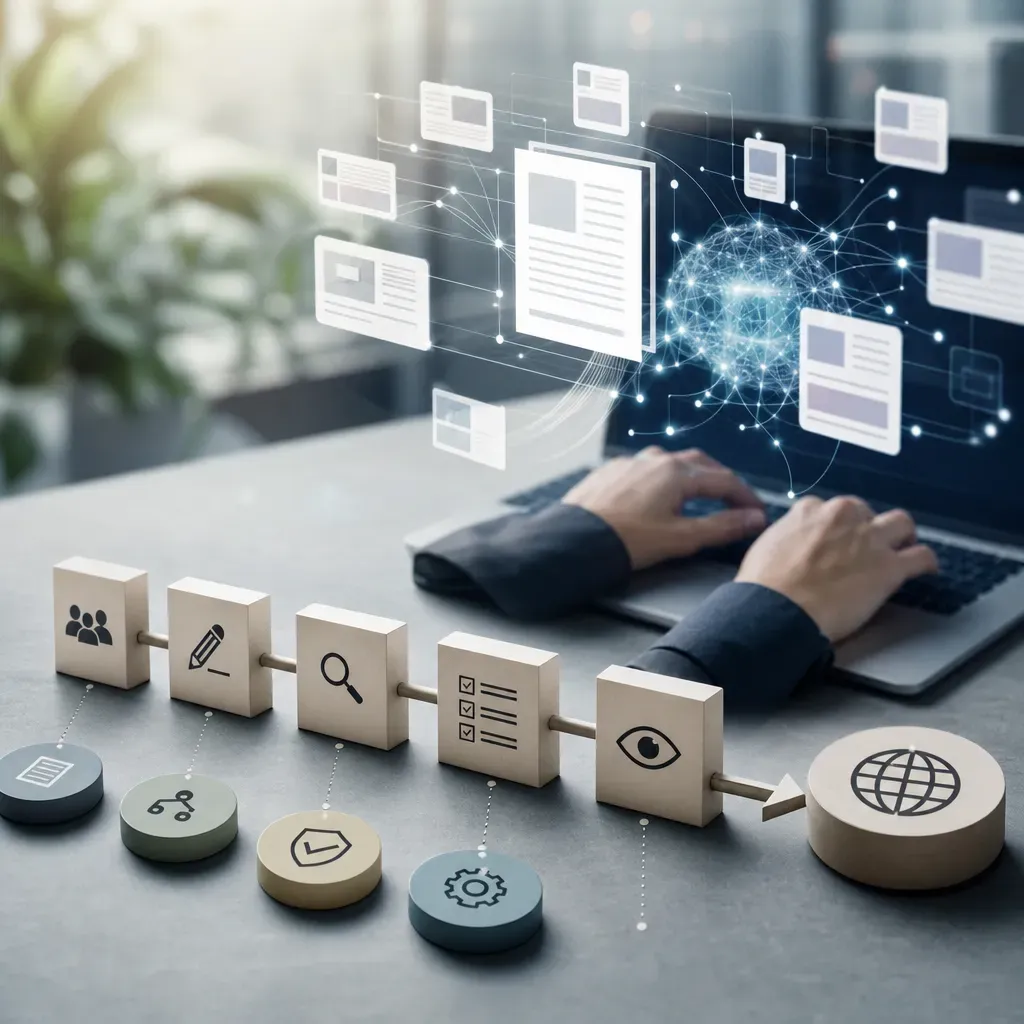 AI検索で引用されるページが増えた企業の事例：編集体制と公開フローはどう変わったか のアイキャッチ画像